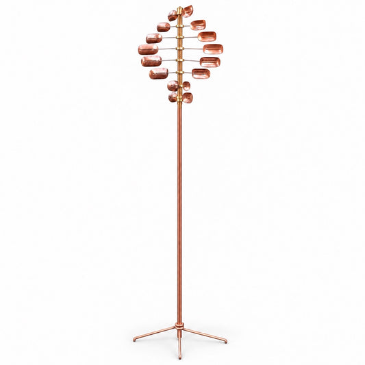 Eight-Tier Copper Kinetic Garden Sculpture